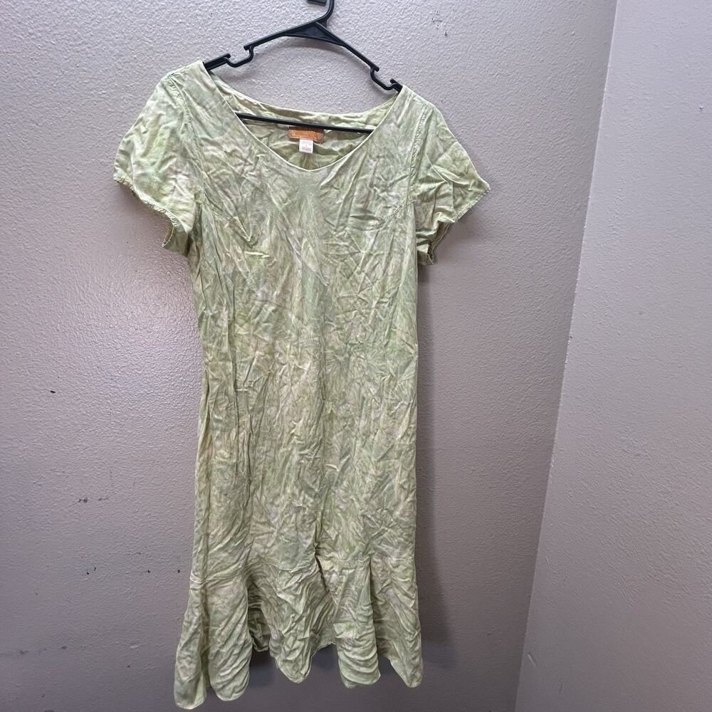 Nani Hawaii Tori Richard Womens Hawaiian Dress Large Floral Aloha Flutter Sleeve